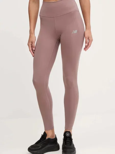 Legginsy New Balance – beżowe różowe