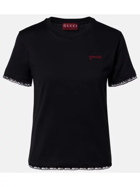 Tricou Gucci din jerseu negru