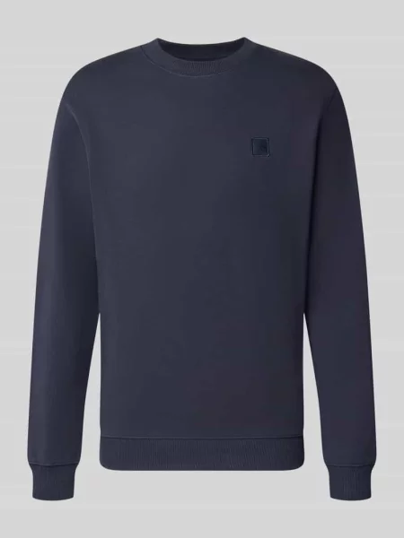 Bluza z prążkowanymi wykończeniami Scotch & Soda granatowa