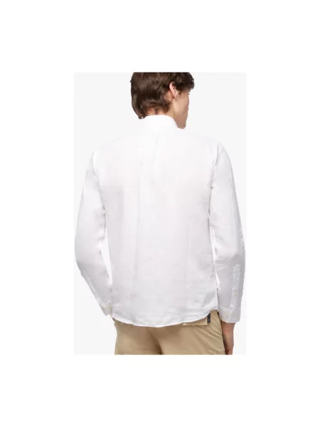 Lniana koszula Brooks Brothers biała