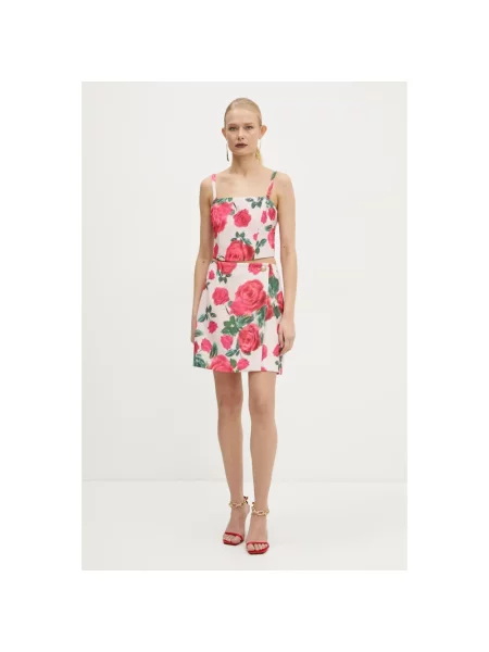 Guess spódnica RAISSA mini prosta różowy