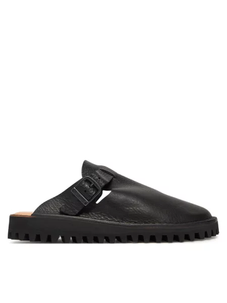 Παντόφλες σουέτ Fracap Mules μαύρο