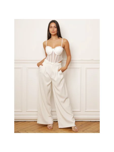 Top La Modeuse alb