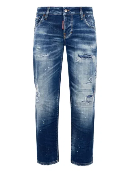 Blugi Dsquared2 zdrențuiți albastru