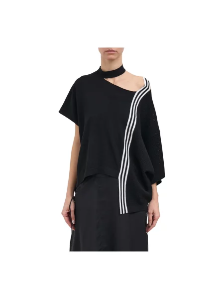 Dzianinowy sweter Y-3 asymetryczny czarny