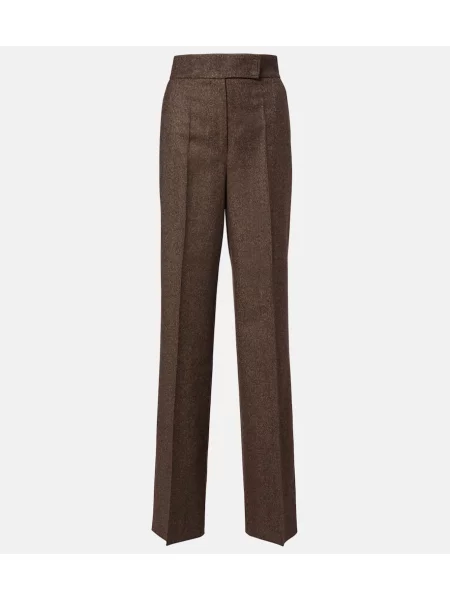 Pantaloni Max Mara de lână maro