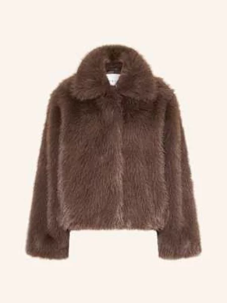 Mrs & Hugs Kurtka Ze Sztucznego Futra braun brązowa