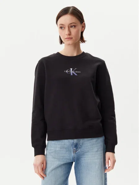 Calvin Klein Jeans Суитшърт Gradient Monologo черен