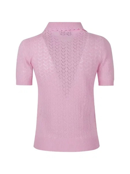 Μεταξωτό polo Miu Miu ροζ