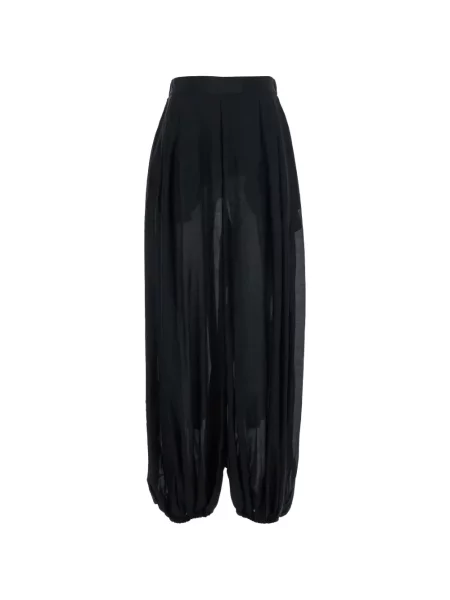 Pantaloni cu talie înaltă Semicouture negru