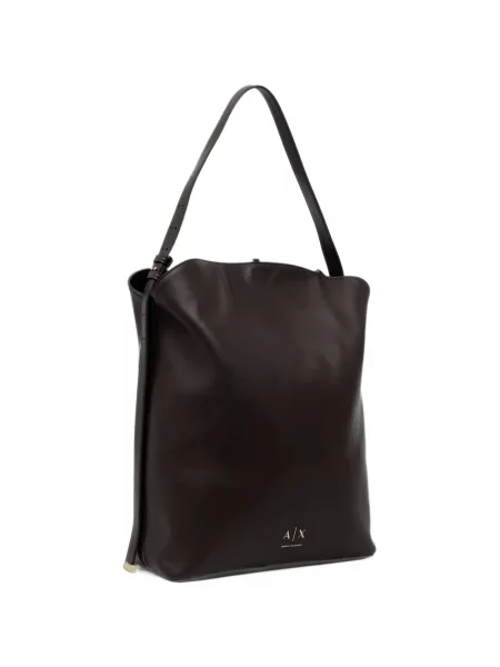 Geantă Armani Exchange cu imagine maro