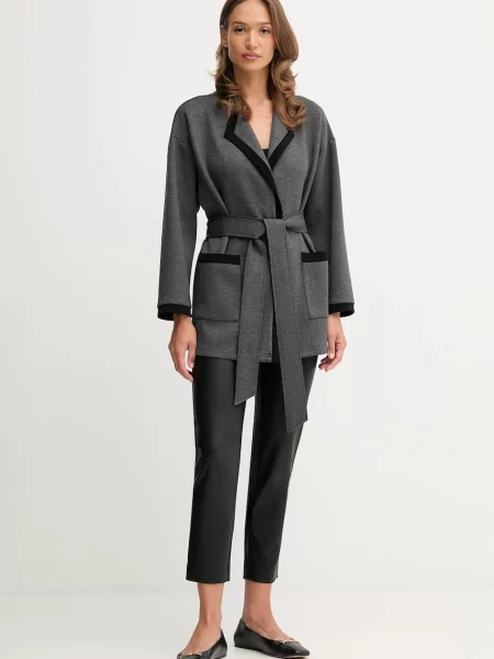 Joseph Ribkoff legginsy lounge z domieszką wełny szary