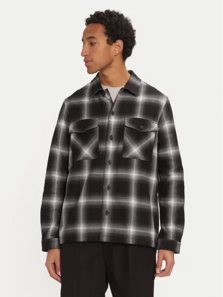 Hugo Košile Enalu Černá Oversize bílá