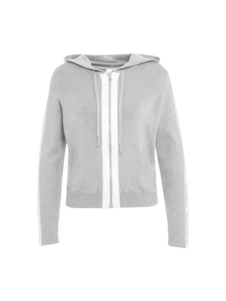 Dzianinowa bluza Elisabetta Franchi szara