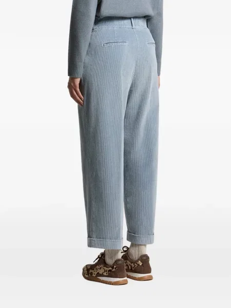Pantaloni Peserico de catifea cord albastru