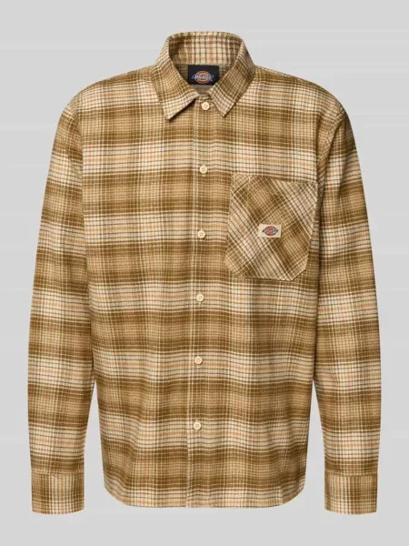 Koszula casualowa o kroju regular fit z kieszenią na piersi Dickies beżowa
