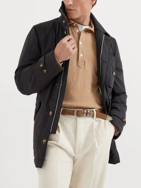 Тренчкот Brunello Cucinelli черно