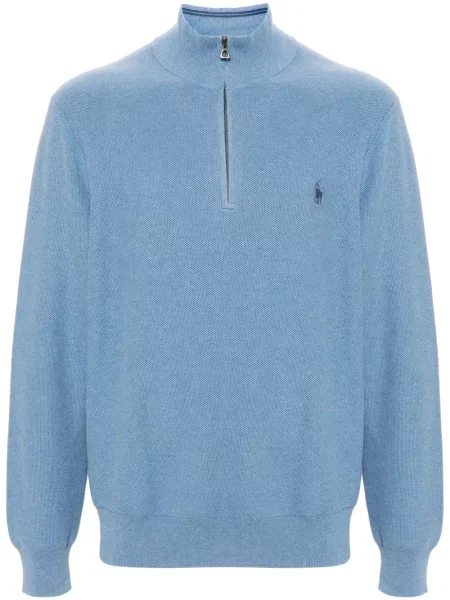 Haftowany sweter Polo Ralph Lauren szary