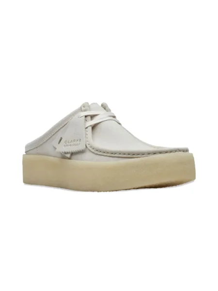 Papuci tip mules Clarks alb