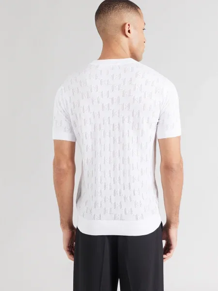 Karl Lagerfeld tricou reversibil din alb