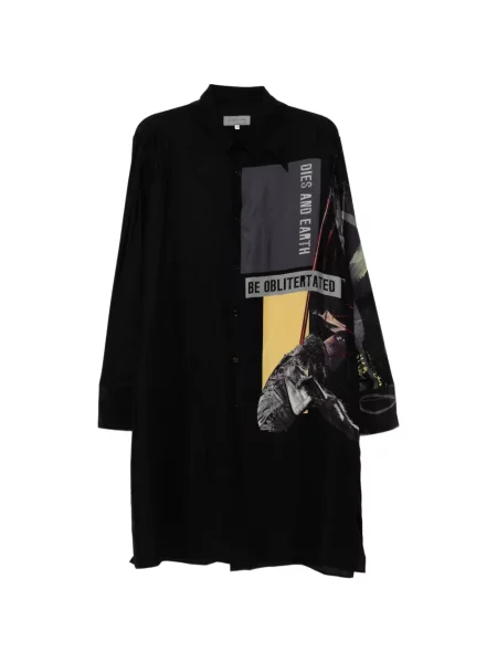 Grafic cămașă Yohji Yamamoto cu imagine negru