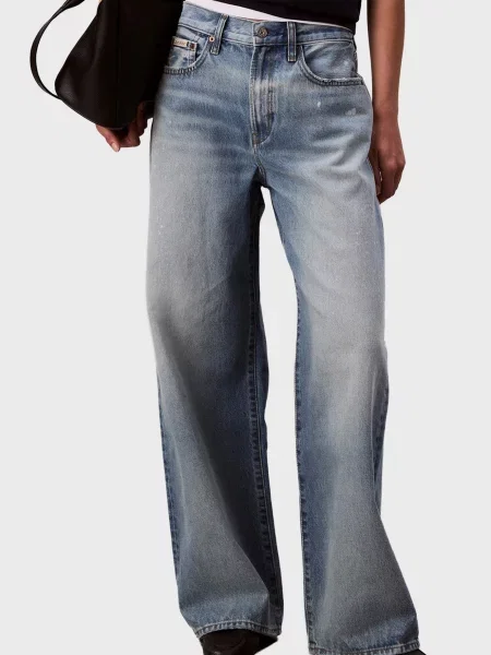 Широкі джинси Calvin Klein Jeans блакитні