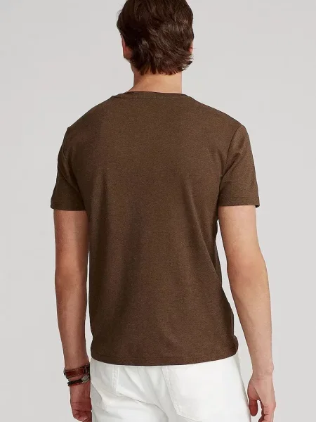 Однотонная футболка Polo Ralph Lauren бежевая