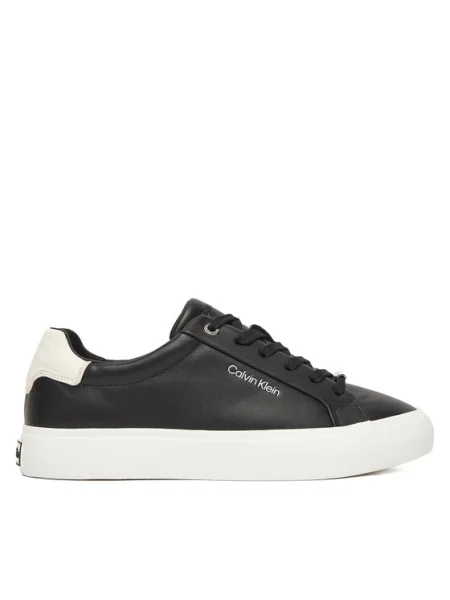 Calvin Klein Сникърси Vulc Lace Up Lth/Moire Bt черен