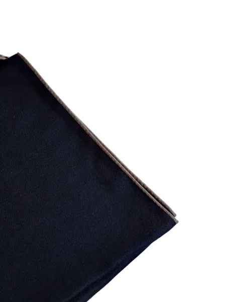 Fular Eleventy cu broderie albastru