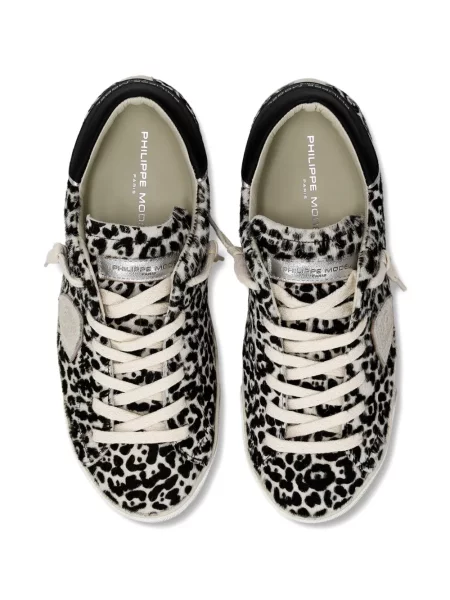 Sneakerși Philippe Model Paris cu imagine cu model leopard negru