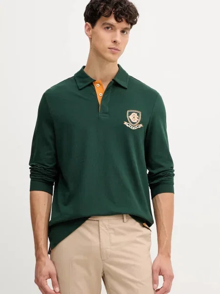 Majica z dolgimi rokavi Guess zelena