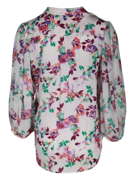 Bluză Saloni cu model floral cu imagine alb