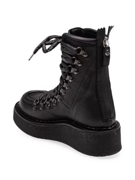 Botine Agl cu șireturi din piele negru