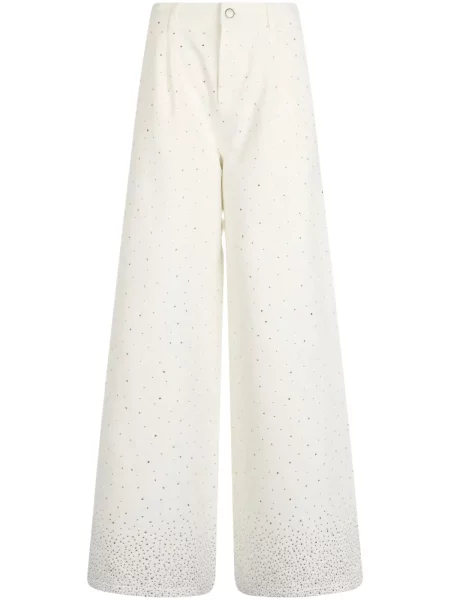 Кристал разклешени дънки Liu Jo пламнал бяло