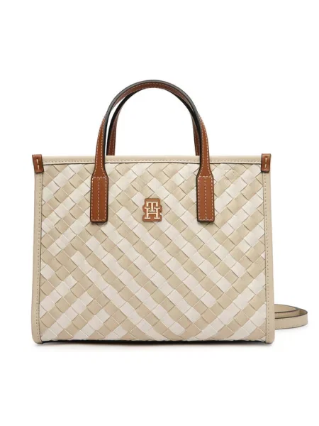 Geantă shopper Tommy Hilfiger alb