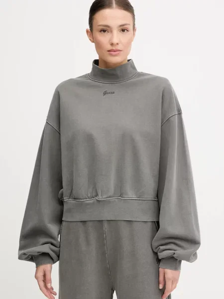 Bombažen pulover Guess MISTY siva
