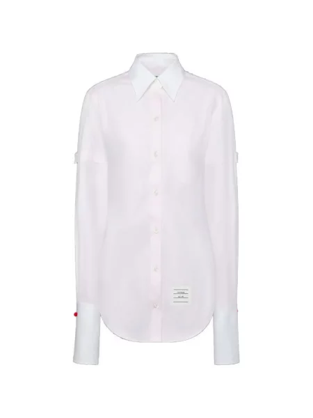 Cămașă Thom Browne din poplin roz