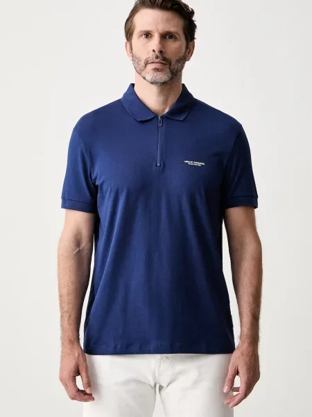 Tricou polo Armani Exchange albastru