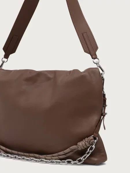 Кожаная сумка хобо Weekend Max Mara