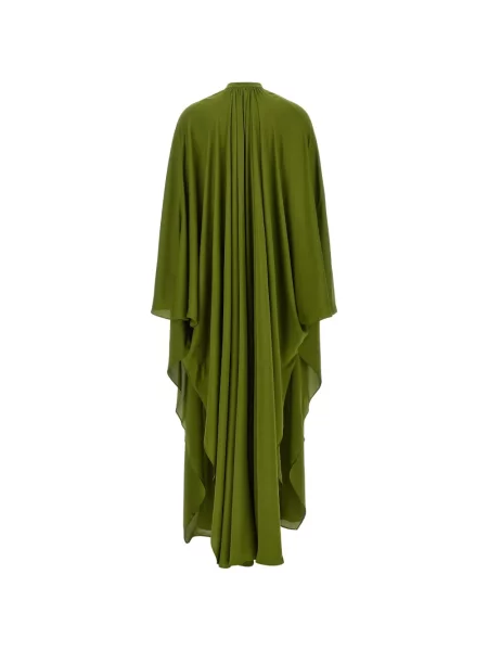 Rochie Tom Ford cu glugă asimetrică verde