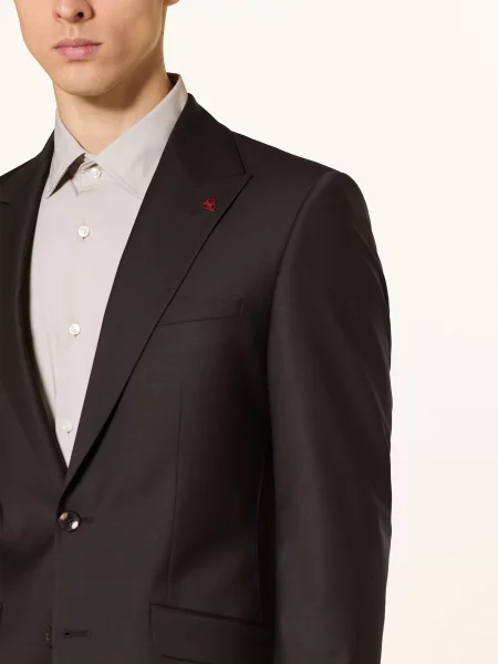 Roy Robson Oblekové Sako Slim Fit dark brown hnědé