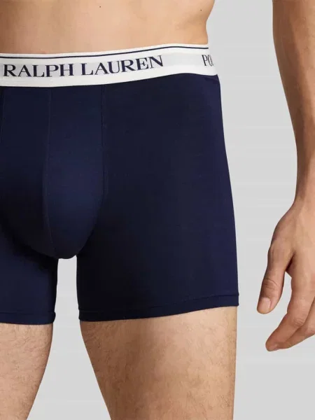 Obcisłe bokserki z mieszanka bawełny w zestaw 3 szt. Polo Ralph Lauren granatowe