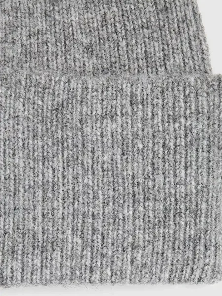 Шапка з домішкою вовни Karl Lagerfeld сірий