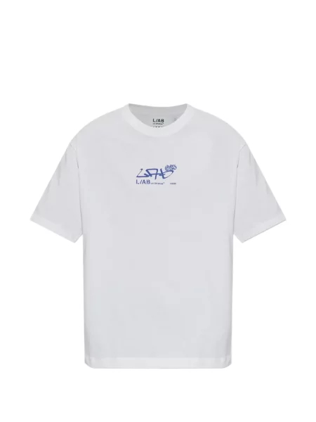 Тениска L/ab C/o Off-white с принт бяло