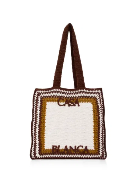Geantă shopper Casablanca tricotate maro