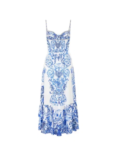Rochie Camilla cu legături alb