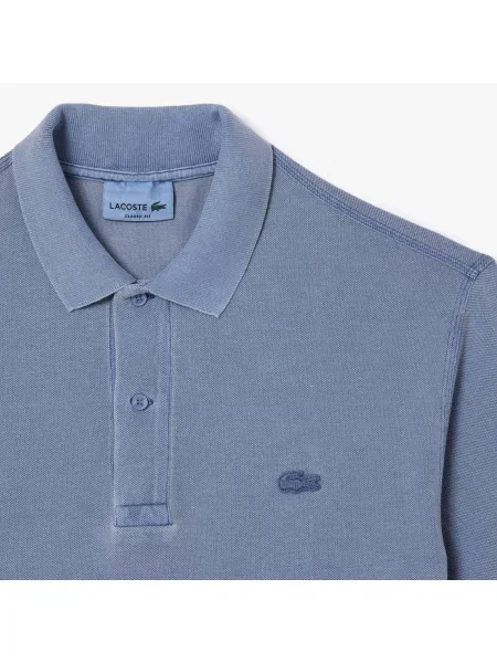 Lacoste Koszulka Polo Classic Fit Z Bawełny Piqué niebieska