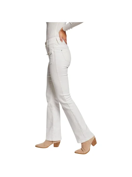 Blugi evazați Morgan alb