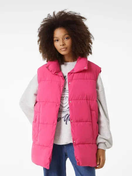 Bershka Vestă fucsia