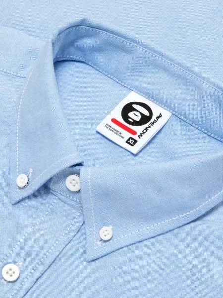 Cămașă Aape By A Bathing Ape din țesătură twill albastru
